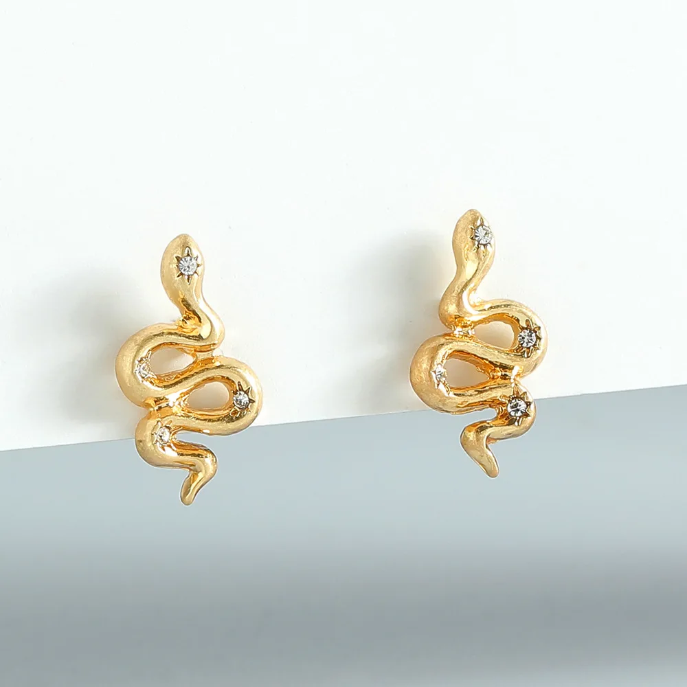 14K Gold Plated Snake Earrings Cool Punk Hypoallergenic shimmer animal Earrings Serpent Snake Jewelry, Optional as picture,or customized
14K Gold Plated Snake Earrings Cool Punk Hypoallergenic shimmer animal Earrings Serpent Snake Jewelry, Optional as picture,or customized