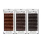 Private Label Silk Brown Individual Eyelash Extension Dark