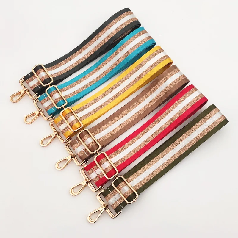 REWIN Wholesale 2 inches Multi Color Nylon Designer Purse Strap Gold Metallic Stripe Bag Strap for Handbags, 17 colors in stock
REWIN Wholesale 2 inches Multi Color Nylon Designer Purse Strap Gold Metallic Stripe Bag Strap for Handbags, 17 colors in stock
