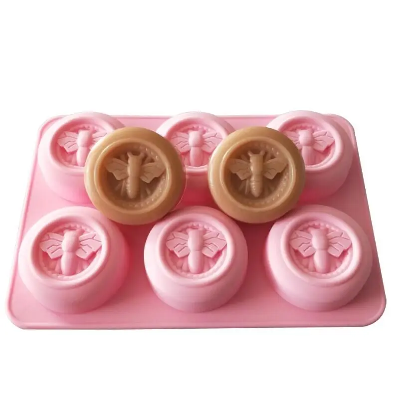 Professional 6 Cavity Hand Made Bee Soap Mold DIY Soap Making Molds Round Silicone Glycerin Honey Bar Mold
Professional 6 Cavity Hand Made Bee Soap Mold DIY Soap Making Molds Round Silicone Glycerin Honey Bar Mold