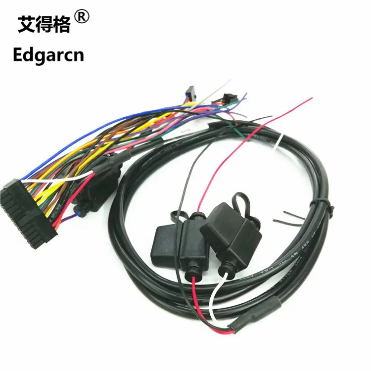 5C908 Fuse Holder Automotive Wire Harness with PVC Wire 105℃ 300V and UL1007-22AWG Wire for Truck GPS