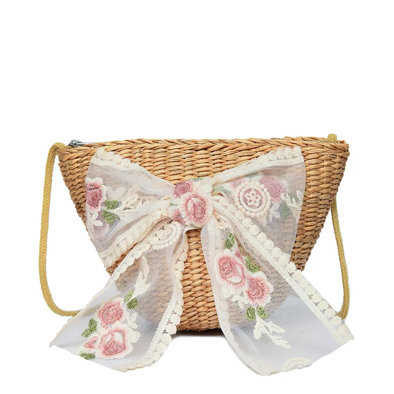Wholesale Woven Straw Shoulder Bag Small Beach Hand Bags Women Summer Handmade Messenger Crossbody Bags With Bowknot, Natural
Wholesale Woven Straw Shoulder Bag Small Beach Hand Bags Women Summer Handmade Messenger Crossbody Bags With Bowknot, Natural
