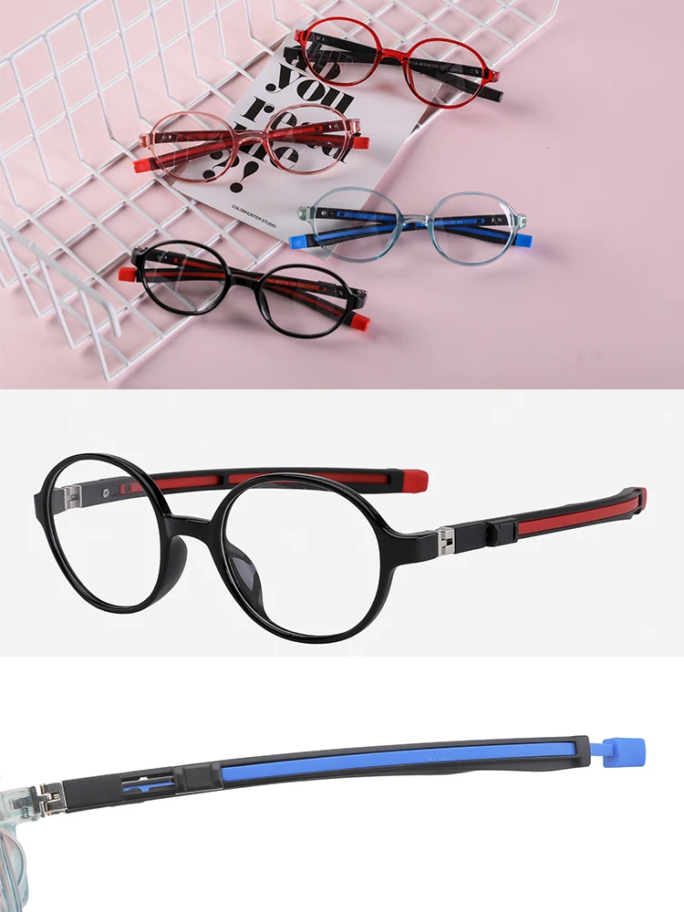 EUGENIA Kids Eyeglasses Frame TR90 Optical Glasses TPE Strings Flexible Temple Kids Eyeglasses Frame