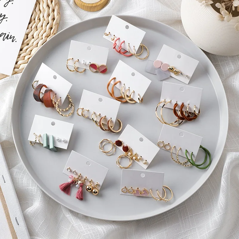 New Simple 6pcs/set Metal Hoop Earrings For Women Acrylic Geometric Circle Brincos Party Ear Accessory Jewelry Gifts
New Simple 6pcs/set Metal Hoop Earrings For Women Acrylic Geometric Circle Brincos Party Ear Accessory Jewelry Gifts