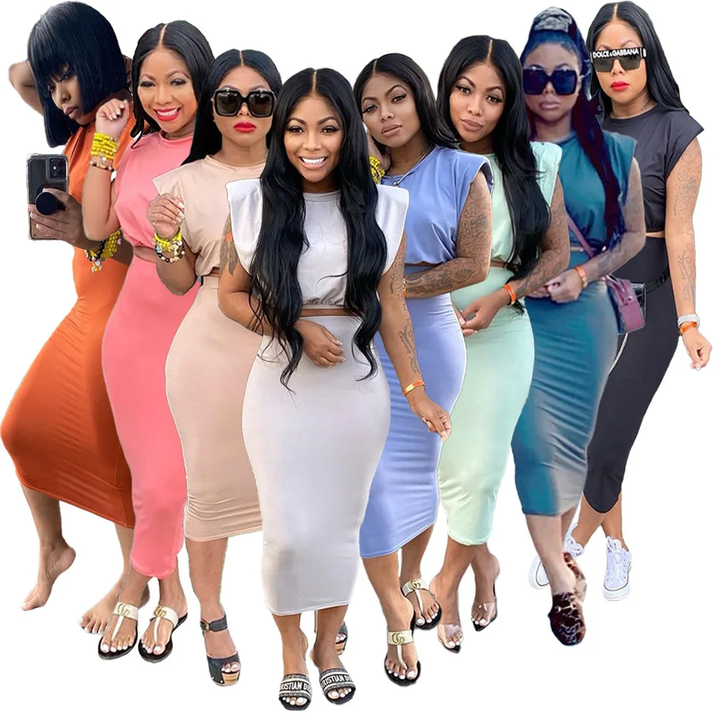2021 summer girls' ladies casual dress Sleeveless shoulder pad T-shirt one step dress two piece dress set women clothing, Roseo orange
2021 summer girls' ladies casual dress Sleeveless shoulder pad T-shirt one step dress two piece dress set women clothing, Roseo orange