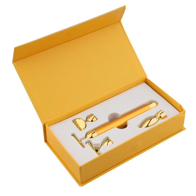 Customized 4 in 1 24K Energy Beauty Bar for Home Use Portable Handheld Gold Energy Beauty Bar Hot Slimming Facial Massager