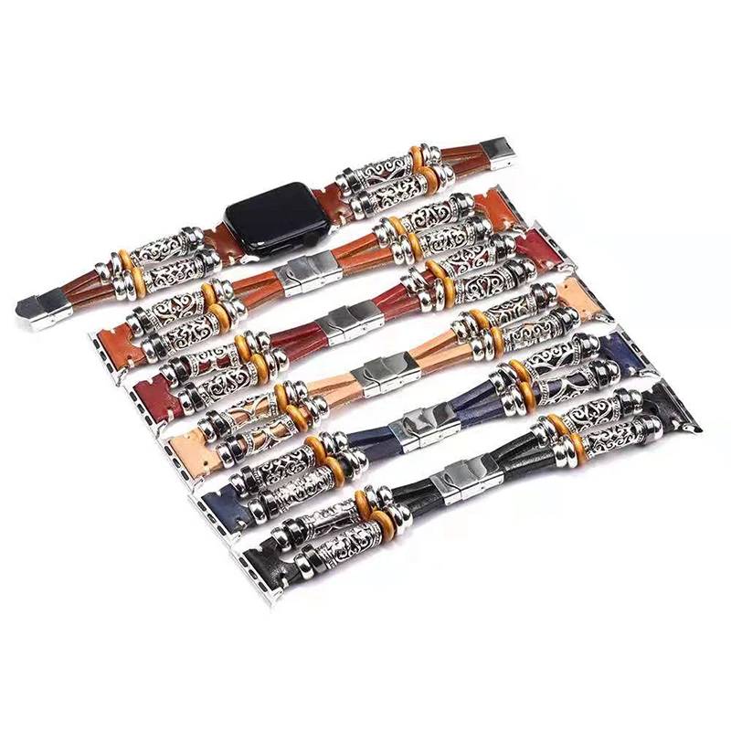 Best Selling Replacement Appled Watch Band Genuine Leather And Alloy Strap 38/40/42/44mm For Appled Watch Series 4 5 6, 6 colors
Best Selling Replacement Appled Watch Band Genuine Leather And Alloy Strap 38/40/42/44mm For Appled Watch Series 4 5 6, 6 colors