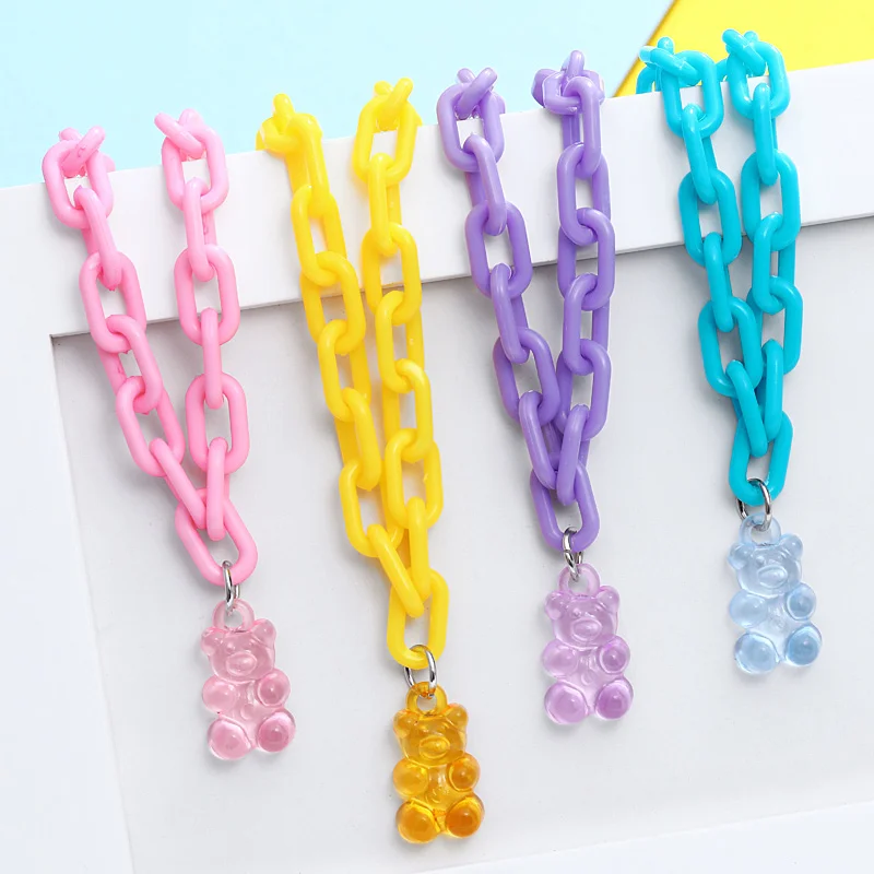 Gummy Bear Necklace Colored chain necklace with adjustable length with hip hop trend accessories for party parties
Gummy Bear Necklace Colored chain necklace with adjustable length with hip hop trend accessories for party parties