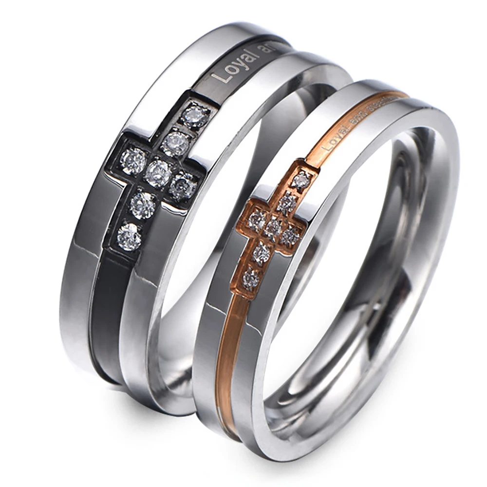 Fashion anillos pareja engagement jewelry stainless steel cubic zirconia cross wedding lover couple ring
Fashion anillos pareja engagement jewelry stainless steel cubic zirconia cross wedding lover couple ring