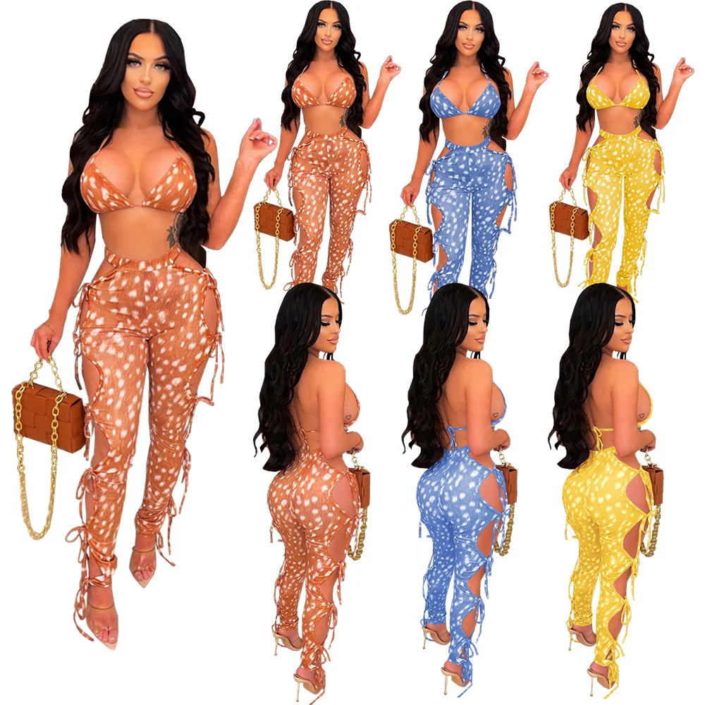 Xm9132 Summer 2022 Dot Printed Chic Design Lace Up Hollowed Out Two-Piece Pants Set Lounge Wear
Xm9132 Summer 2022 Dot Printed Chic Design Lace Up Hollowed Out Two-Piece Pants Set Lounge Wear