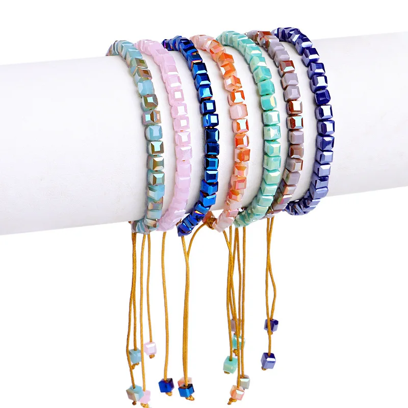 Bohemian Handmade Weave Square Glass Beads Adjustable Bracelet For women Wholesale Colorful Beaded Bracelet (SK1336), As picture
Bohemian Handmade Weave Square Glass Beads Adjustable Bracelet For women Wholesale Colorful Beaded Bracelet (SK1336), As picture
