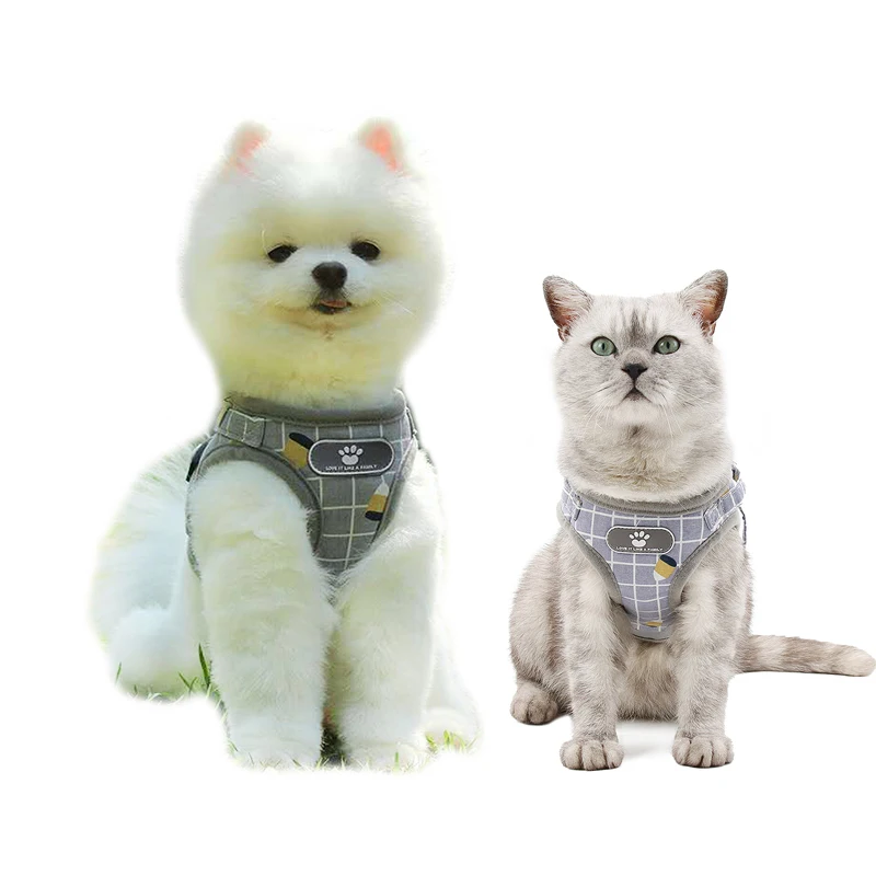 Factory Wholesale Breathable Small Dog Pet Harness and Leash Set Puppy Cat Vest Harness Collar
Factory Wholesale Breathable Small Dog Pet Harness and Leash Set Puppy Cat Vest Harness Collar