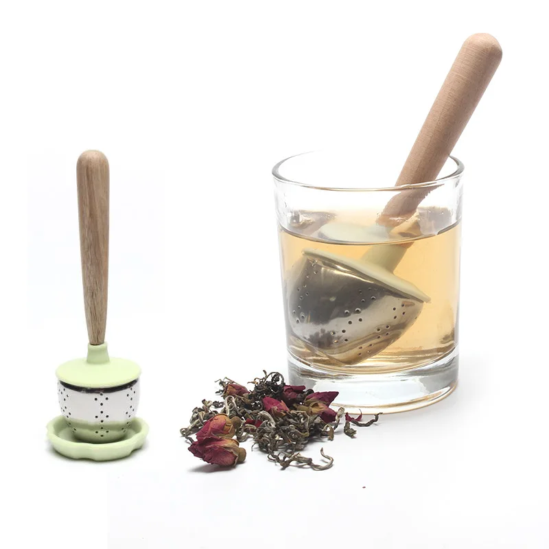 New Design Loose Leaf Tea Tools Tea Filter Extra Fine Mesh Tea Infuser with Wooden Handle and Tray
New Design Loose Leaf Tea Tools Tea Filter Extra Fine Mesh Tea Infuser with Wooden Handle and Tray