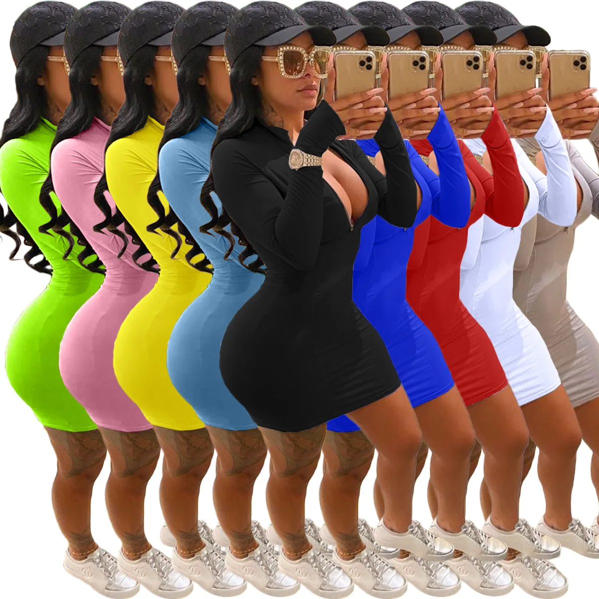 Wholesale 2021 Fashion Letter Print Loose Women Clothes Ladies Casual Long sleeve Sequins T-Shirt Dresses
Wholesale 2021 Fashion Letter Print Loose Women Clothes Ladies Casual Long sleeve Sequins T-Shirt Dresses