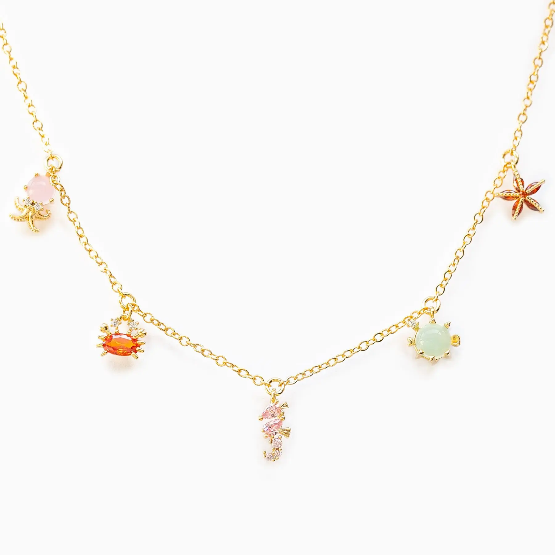 18k Gold Plated Jewelry Zircon Crystal Sea Animals Jewelry Women Spring Necklaces Trending Charm Necklace, Picture shows
18k Gold Plated Jewelry Zircon Crystal Sea Animals Jewelry Women Spring Necklaces Trending Charm Necklace, Picture shows