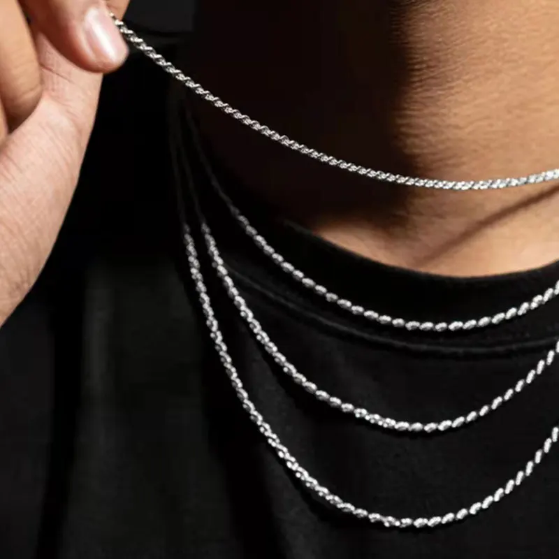 High quality stainless steel rope chain Factory Custom Length Mens Jewelry Necklace Gold Plated Rope Chain 2mm 3mm 4mm 5mm 6mm, White/yellow
High quality stainless steel rope chain Factory Custom Length Mens Jewelry Necklace Gold Plated Rope Chain 2mm 3mm 4mm 5mm 6mm, White/yellow