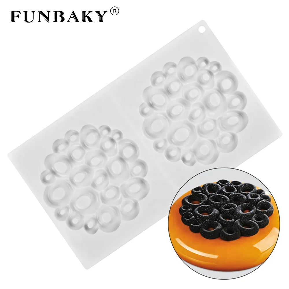 FUNBAKY Heat resistant 2 cavity large volume round shape cookies biscuit silicone mold cake decorating mold, Customized color
FUNBAKY Heat resistant 2 cavity large volume round shape cookies biscuit silicone mold cake decorating mold, Customized color