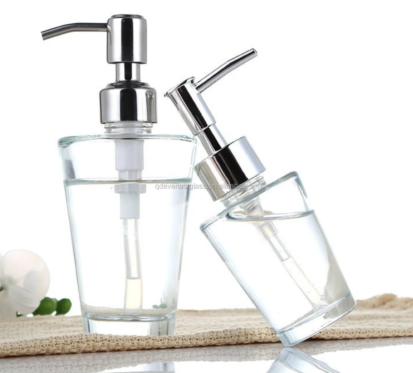 300ml 500ml 1000ml wholesale clear hand wash bottle glass bottle soap