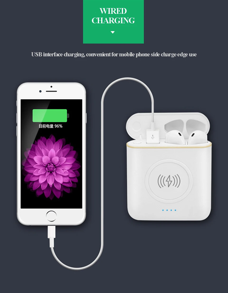 XT6 TWS 3 in 1 Stereo Wireless Bluetooth V4.2 Headphones with Charge Box Multi-functional Earphones 5200mAh power bank - ANKUX.COM