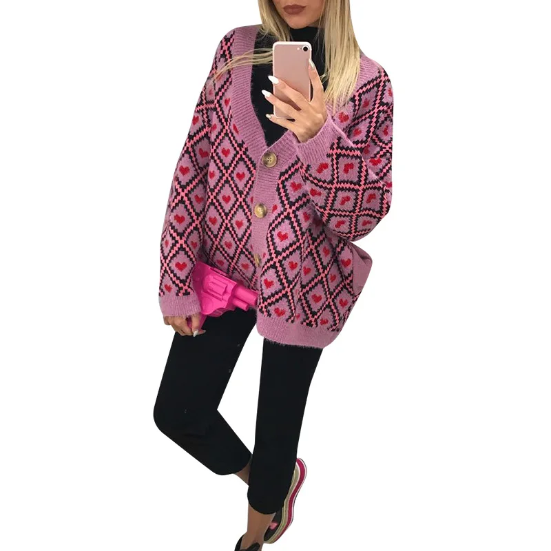 Christmas sweater single breasted pattern love knitting cardigan fashion winter new women sweater winter 
Christmas sweater single breasted pattern love knitting cardigan fashion winter new women sweater winter