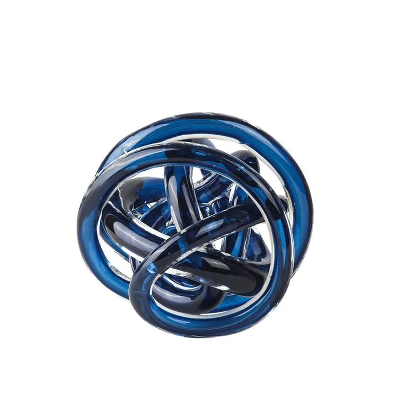 Wholesale Unique Luxury Desk Ornament Blue Glass Knot Scandinavian Home Decor Accessories
Wholesale Unique Luxury Desk Ornament Blue Glass Knot Scandinavian Home Decor Accessories