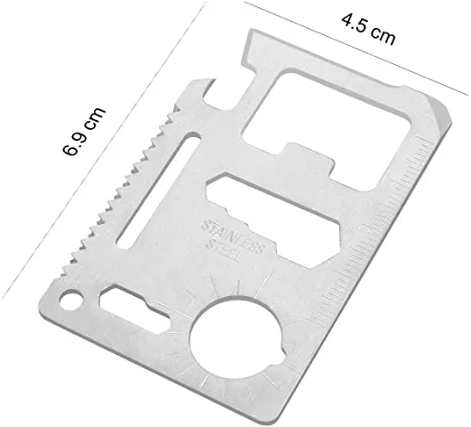 Other camping Credit Card 18-in-1 Survival Pocket Tool, Thickened Stainless survival tool card, Silver
Other camping Credit Card 18-in-1 Survival Pocket Tool, Thickened Stainless survival tool card, Silver