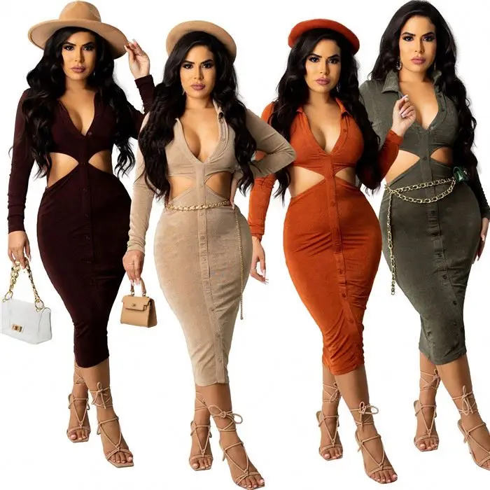 O7004 Womens Fall Fashion 2021 Solid Color Deep V Neck Show Waist Single Breasted Bodycon Midi Dress
O7004 Womens Fall Fashion 2021 Solid Color Deep V Neck Show Waist Single Breasted Bodycon Midi Dress