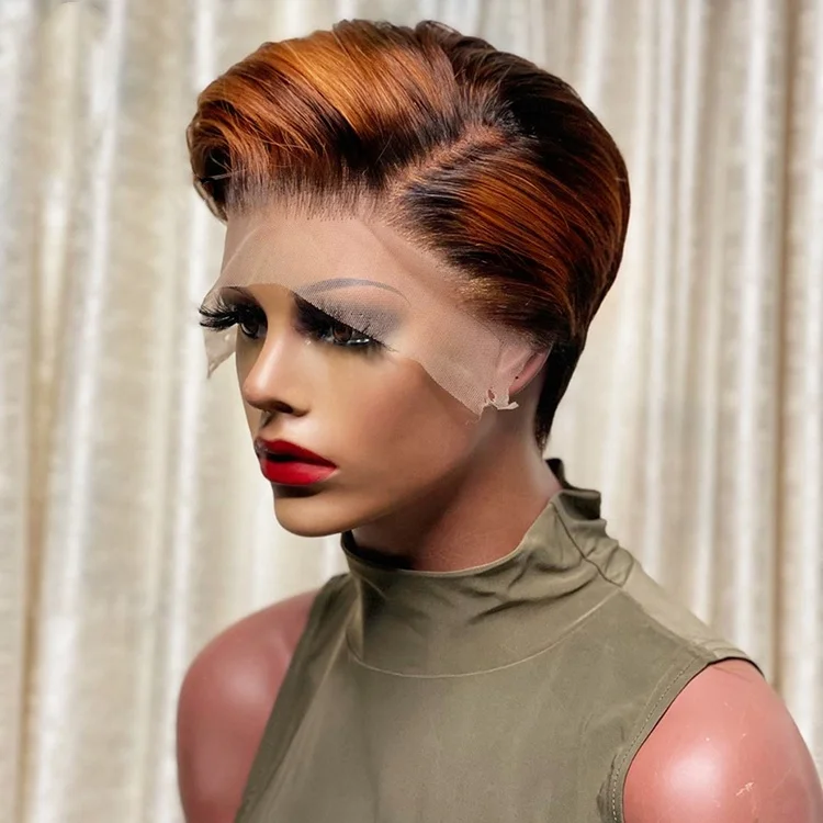 Ombre Black to Brown Pixie Cut Wigs Short Lace Front Non-Remy Human Hair Wigs 150% Density Brazilian Pixie Wigs
Ombre Black to Brown Pixie Cut Wigs Short Lace Front Non-Remy Human Hair Wigs 150% Density Brazilian Pixie Wigs