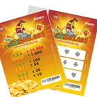 OEM custom lottery ticket with pull tab printing
