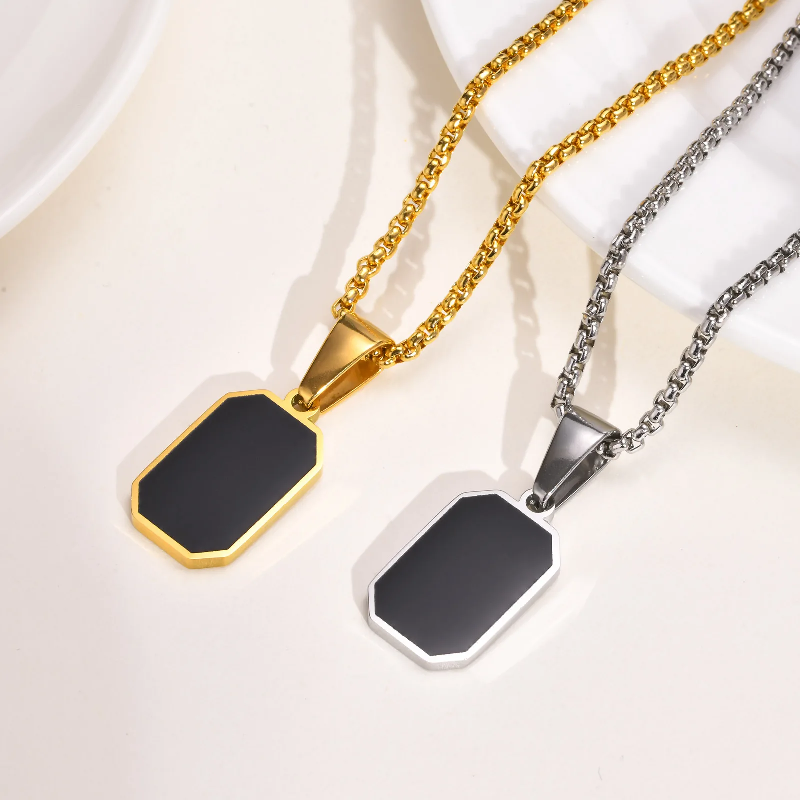 Bohemian Style Stainless Steel Necklace Pearl Shell Black Natural Stone Pendant Necklace Diy Pendants Titanium Jewelry For Women
Bohemian Style Stainless Steel Necklace Pearl Shell Black Natural Stone Pendant Necklace Diy Pendants Titanium Jewelry For Women