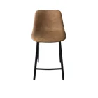 Distressed Faux Leather Dining Chairs w/ Metal Frame
