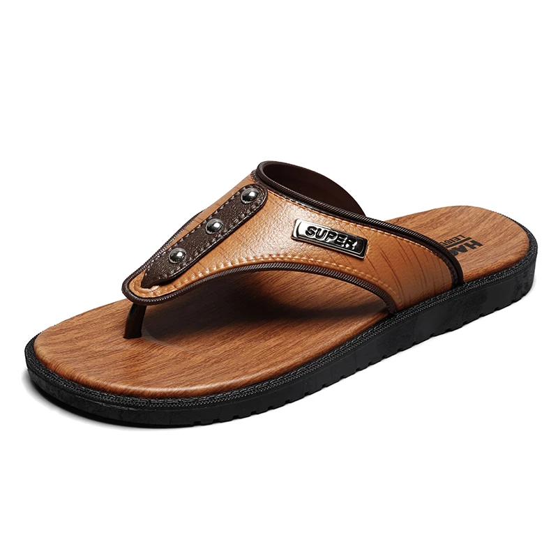 hot sell products men summer outdoor casual flip-flops PU slippers, Brown yellow
hot sell products men summer outdoor casual flip-flops PU slippers, Brown yellow