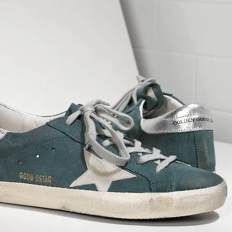 Goldens SNEAKERS SUPER STAR IN CAMOSCIO E STELLA IN CAMOSCIO green suede silver gooses Shoes, 20colors
Goldens SNEAKERS SUPER STAR IN CAMOSCIO E STELLA IN CAMOSCIO green suede silver gooses Shoes, 20colors