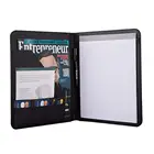 padfolio emboss logo a4 portfolio folder file leather