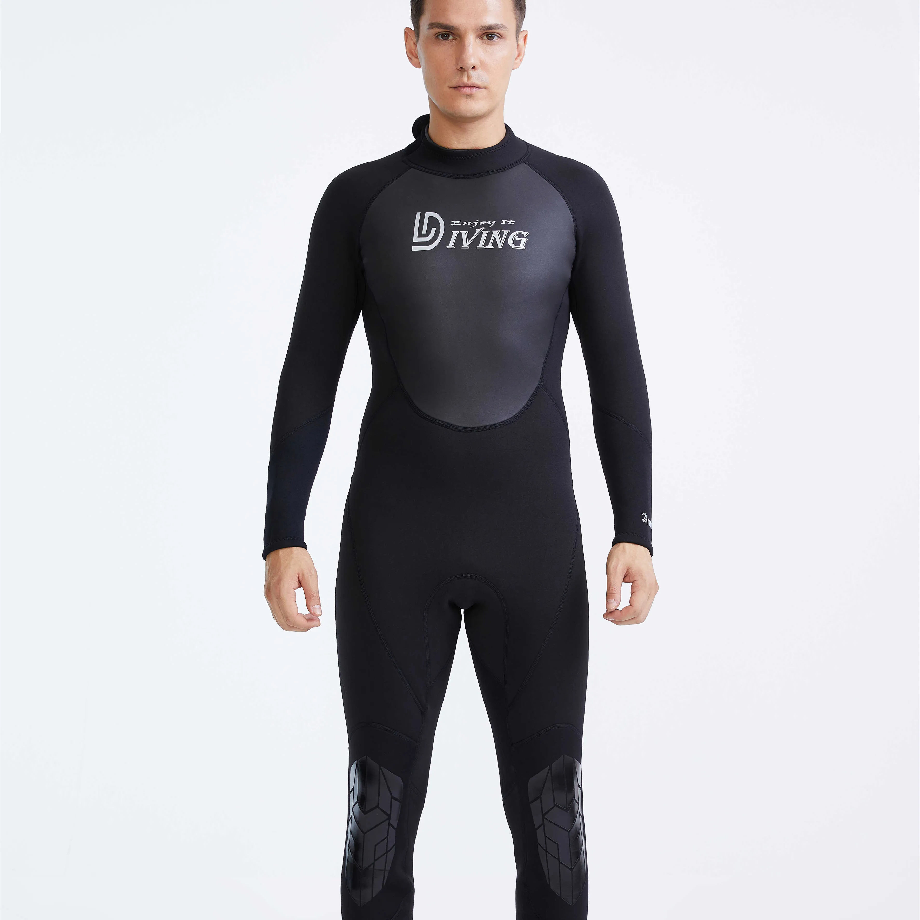 LOW MOQ Back Zipper Long Sleeves Wetsuit with Knee Pad 3MM Diving Equipment Wetsuit, Black
LOW MOQ Back Zipper Long Sleeves Wetsuit with Knee Pad 3MM Diving Equipment Wetsuit, Black