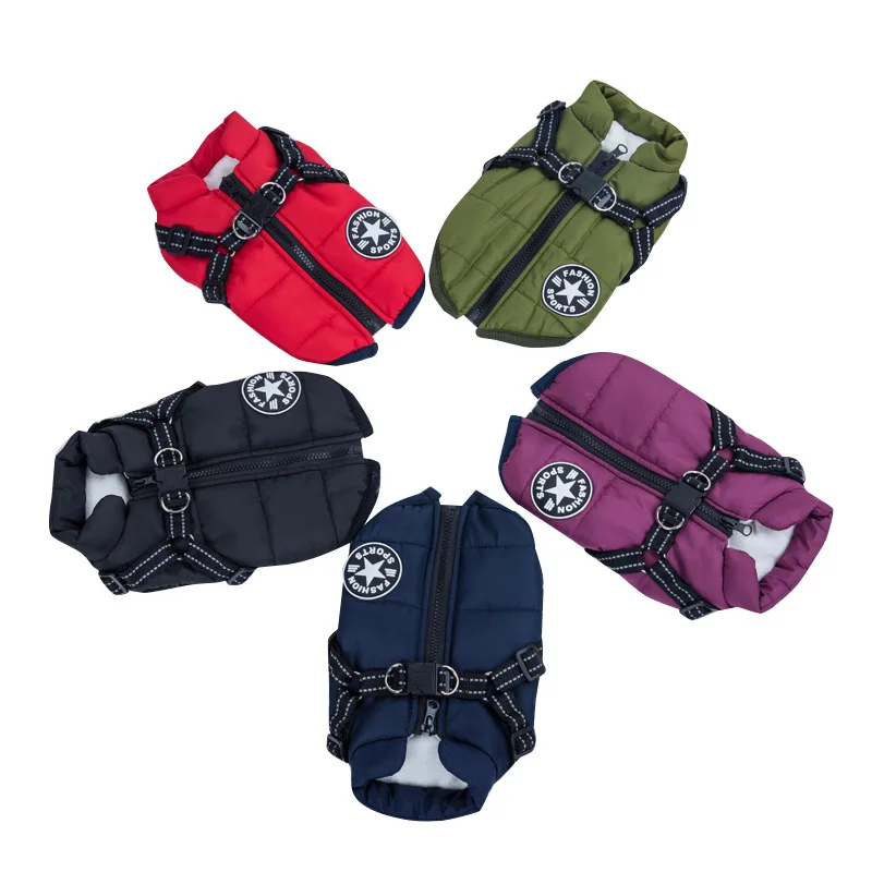 Pet clothing autumn and winter new waterproof warm dog cotton coat chest back integrated cotton vest
Pet clothing autumn and winter new waterproof warm dog cotton coat chest back integrated cotton vest