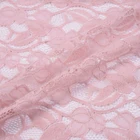 Pink color cotton nylon floral French Swiss cord lace fabric for dress