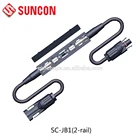 2 way bipv solar junction box with 2.5/ 4 MM2 cable and IP65 MC4 connector for solar modules