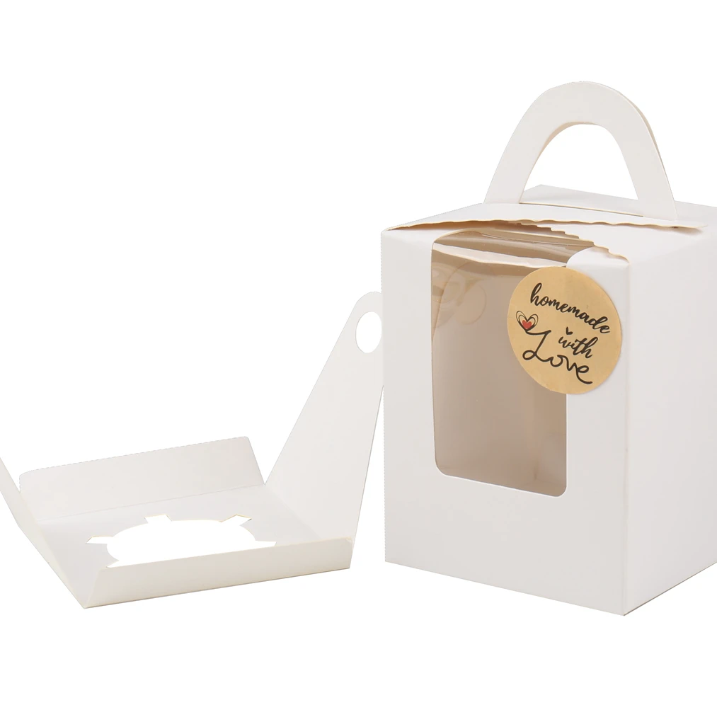 Custom Single Cup Cake Box with Transparent PVC PET Window Logo Customized Eco Friendly
Custom Single Cup Cake Box with Transparent PVC PET Window Logo Customized Eco Friendly