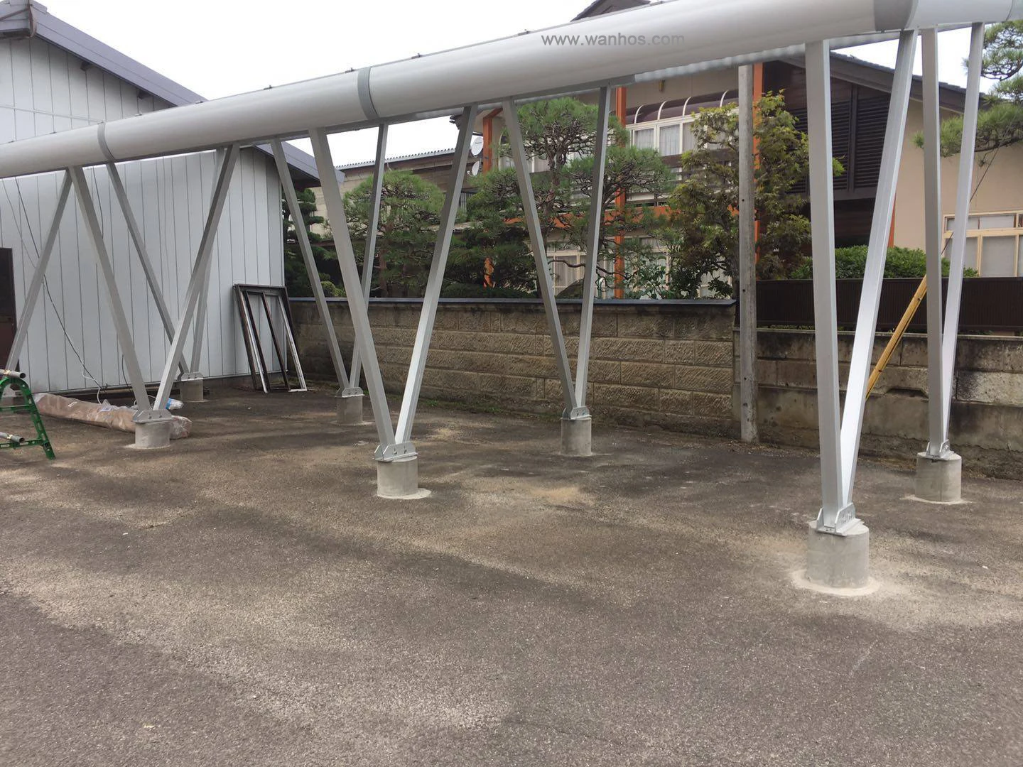 Carport Solar Energy Mounting System Pv Rack Real Scene_01 Carport Solar Energy Mounting System Pv Rack Real Scene_01