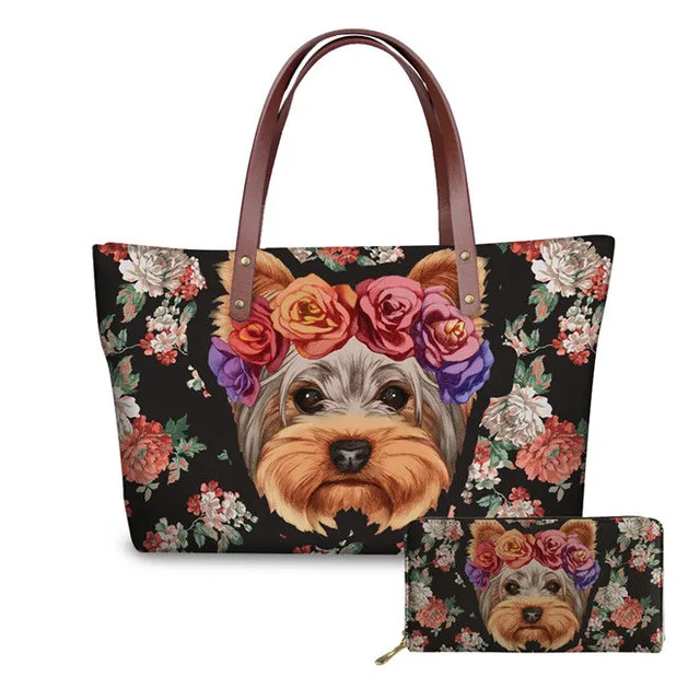 Factory Wholesale Terrier Dog Print Custom Shoulder Bag Women's Top-handle Bags Casual Flower Tote Large Capacity Handbags Purse
Factory Wholesale Terrier Dog Print Custom Shoulder Bag Women's Top-handle Bags Casual Flower Tote Large Capacity Handbags Purse