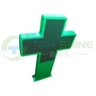 outdoor RGB color ultra-thin pharmacy led cross display for pharmacie cross led sign UV paint IP65