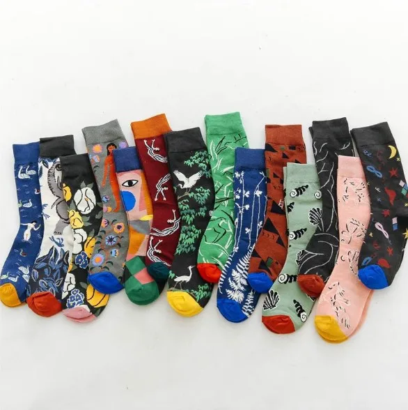 Colorful Women's Cotton Crew Socks Funny Abstract Character Art Creative Ladies Novelty Socks OEM, Picture shows
Colorful Women's Cotton Crew Socks Funny Abstract Character Art Creative Ladies Novelty Socks OEM, Picture shows