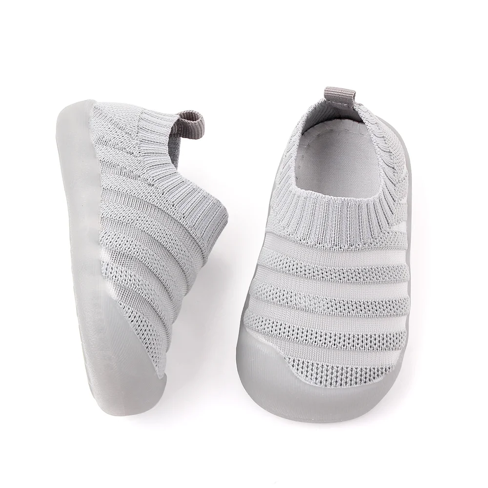High Quality Baby Shoes Sole Newborn Shoes Design Rubber in Summer Knitting Boy Girl Kids Children EVA Sock OEM Solid Mesh D2448 factory