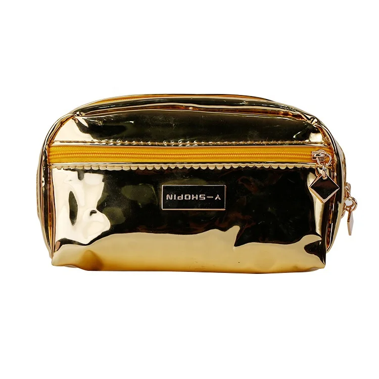 Unique personalised golden PU waterproof makeup bag golden supplier make up pouch mini portable cosmetic bag travel
Unique personalised golden PU waterproof makeup bag golden supplier make up pouch mini portable cosmetic bag travel