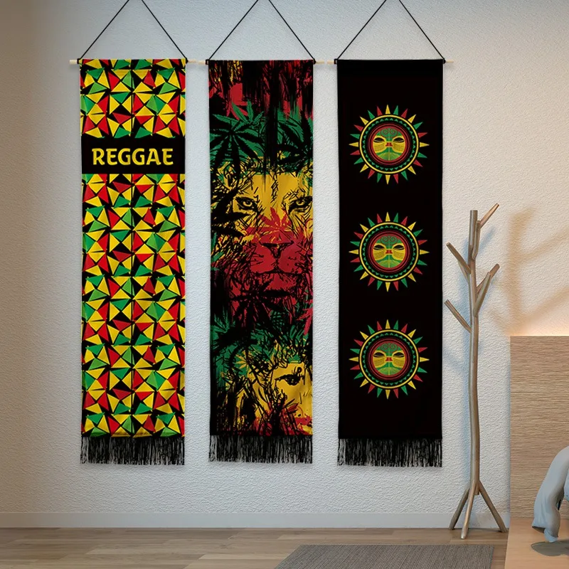 hot sale new design reggae long wall tapestry with tassels rasta decor wall hanging polyester
hot sale new design reggae long wall tapestry with tassels rasta decor wall hanging polyester