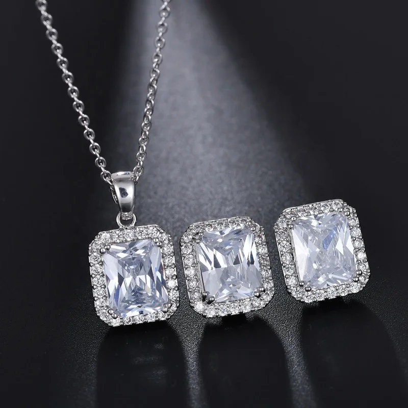 Women jewelry Sets Made with Cubic Zircon High Quality Silver Plated Bridal Wedding Party Jewelry Gift, Customized color
Women jewelry Sets Made with Cubic Zircon High Quality Silver Plated Bridal Wedding Party Jewelry Gift, Customized color