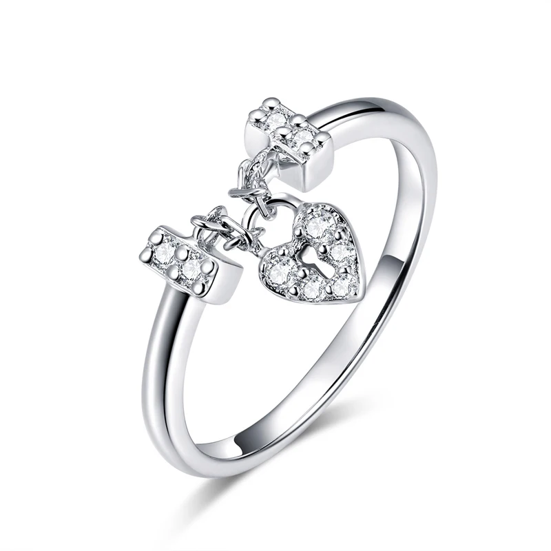 Concentric Lock Zirconia Ring Sterling Silver Romantic Ladies Ring Silver Jewelry Birthday Gift
Concentric Lock Zirconia Ring Sterling Silver Romantic Ladies Ring Silver Jewelry Birthday Gift