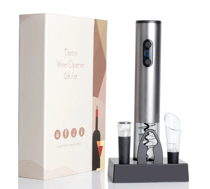 Update Design Electric Wine Opener Cork Screw Kitchen Accessories Gift Set with Charging Base, Customized
Update Design Electric Wine Opener Cork Screw Kitchen Accessories Gift Set with Charging Base, Customized