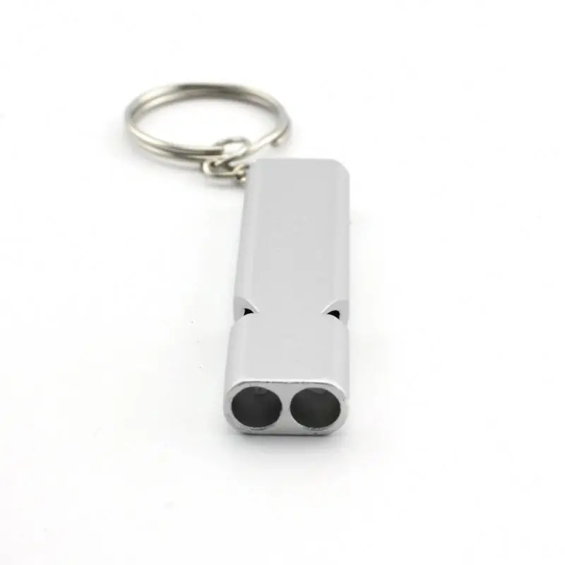 

multipurpose pocket survival whistle yo2,aq double tube high frequency whistle, Silver gold